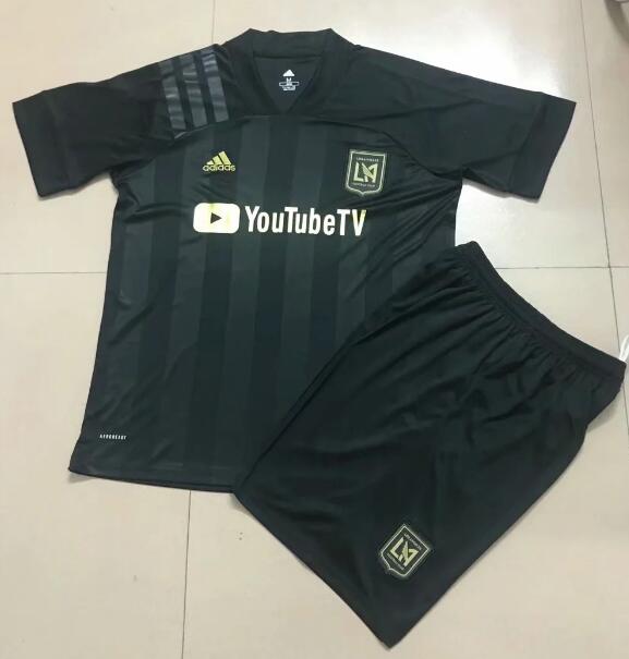 Kids Los Angeles FC Home Soccer Shirt With Shorts 2020/21